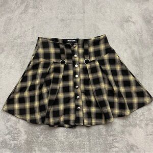Hot Topic Plaid Pleated Mini Skirt S Schoolgirl Goth Oi Punk Grunge Clueless Y2K